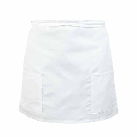 MONARCH BRANDS Half Bistro Aprons , White, 48PK BISTROHLF-WHT-CS